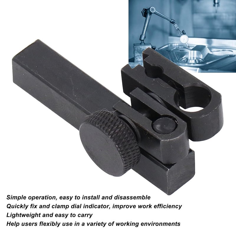 Fockety Dial Test Indicator Height Holder Bar 9mm x 9mm x 50mm & Sleeve Swivel Clamp Indicator Attachment 8mm 6mm Diameter Hole, Industrial Tools Height Adaptor with Clamps - Image 2
